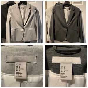 2 H&M ladies suit jackets blazers size 8